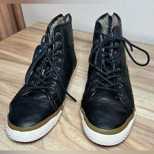 Frye “Greene” Winter Shearling lined High Top Leather Sneakers Size 9